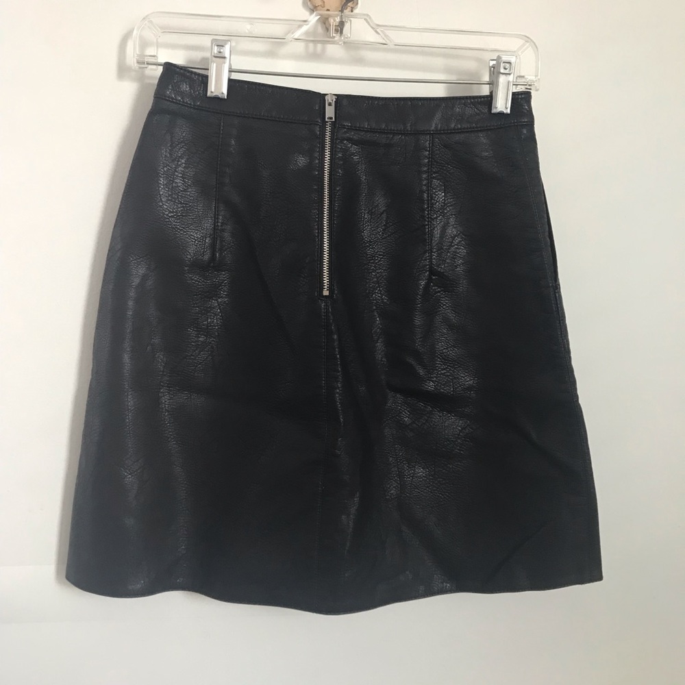 XS Black pleather zara skirt